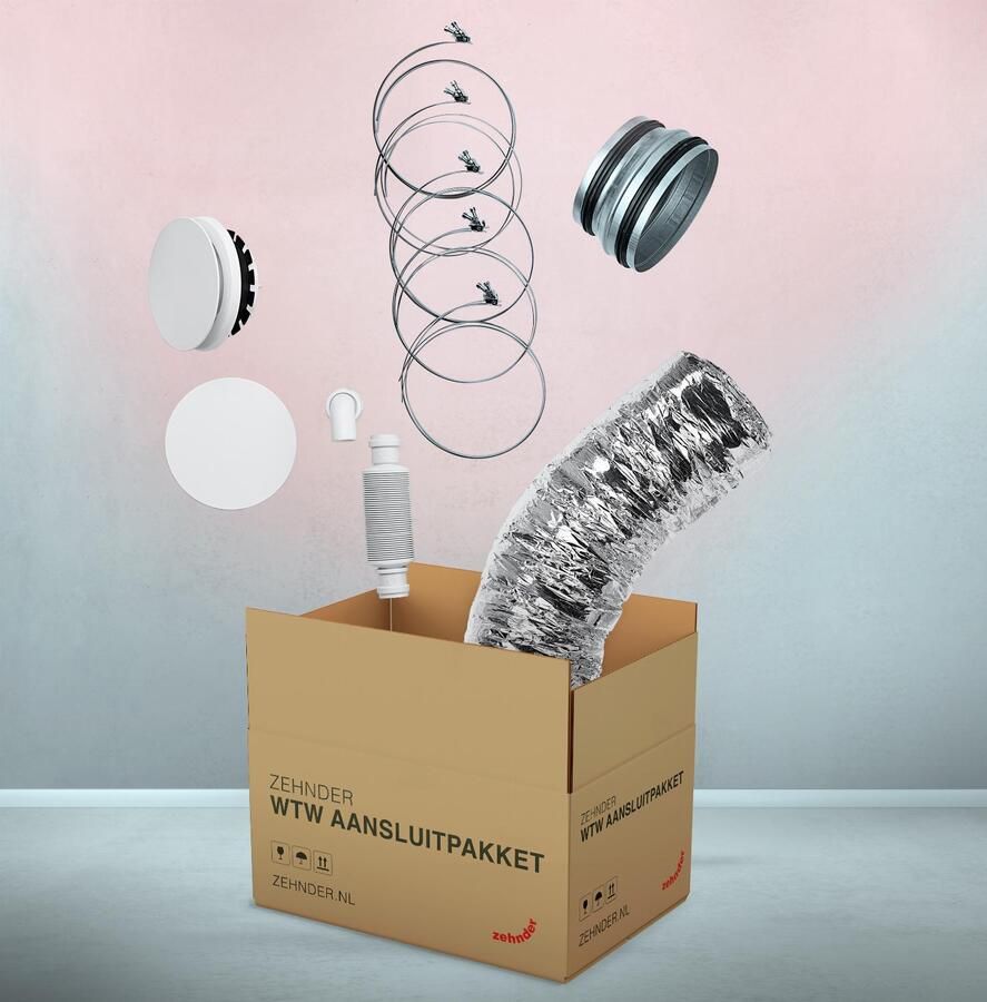 ZEHNDER WTW aansluitpakket DN160 geschikt voor ComfoAir Q350 E300 en WHR930 708000100