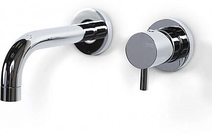 Bongio Squadra Inbouw wand wastafelmengkraan 16cm uitloop met installatiebrug chroom BO32538CR1APRBPLV