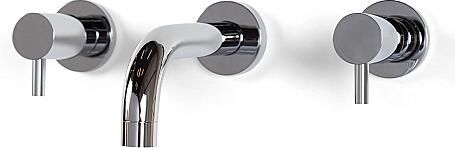 Bongio Squadra Inbouw wand wastafelmengkraan 16cm uitloop met installatiebrug chroom BO40538CR1A0LLV