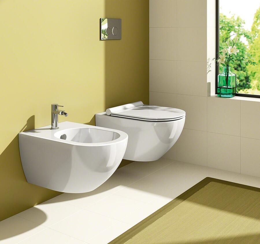 Catalano Sfera Tonalita wandcloset Silentech Twinglaze antibac zonder spoelrand 55cm mat wit 0511550021