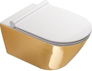 Catalano Zero 55 wandcloset zonder spoelrand wit goud 1VS55NRBO