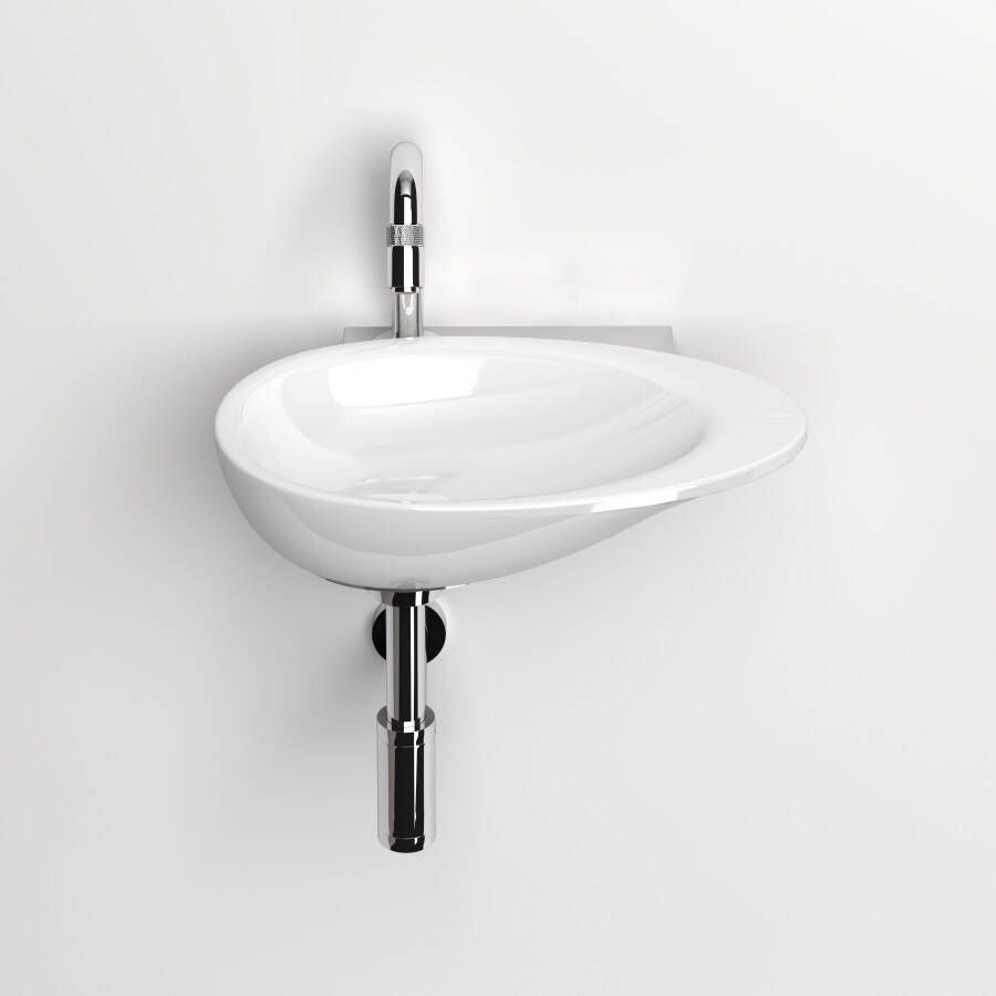Clou First fonteinkom zonder kranenbank met plug wit keramiek CL 03.03110