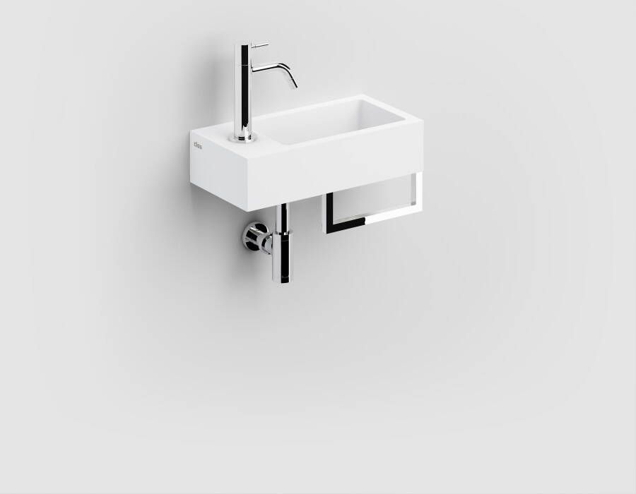 Clou Flush 3 fontein 36cm voorb. kraang. links incl. HH aluite CL 03.13032.02
