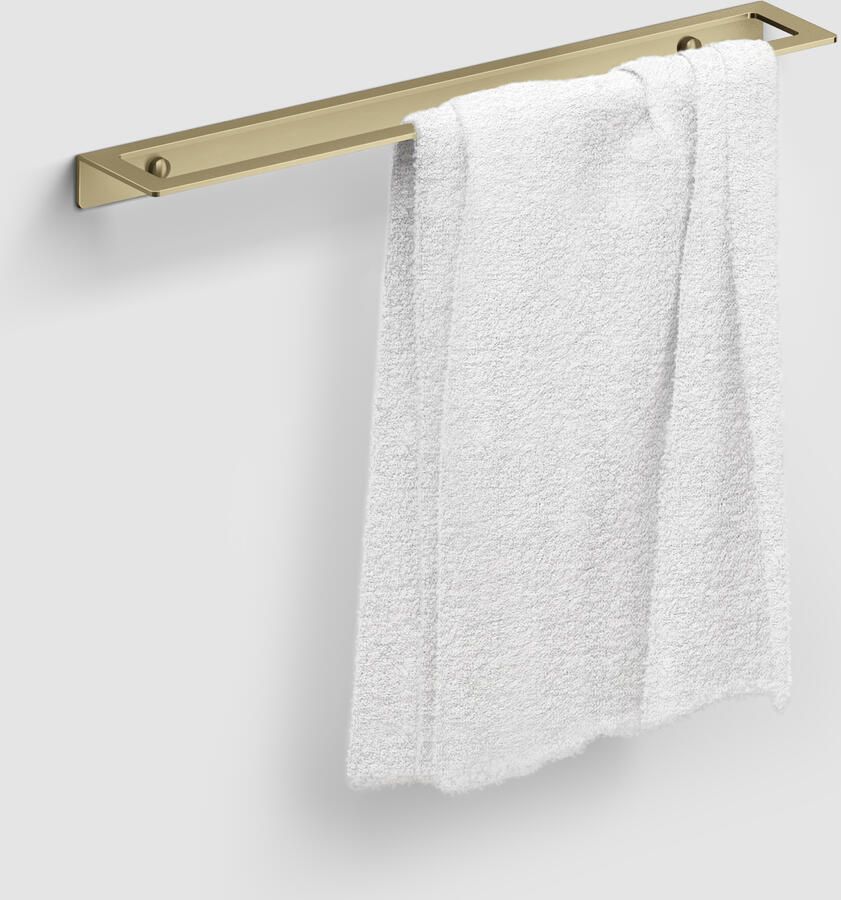Clou Fold handdoekrek 45 cm goud geborsteld PVD