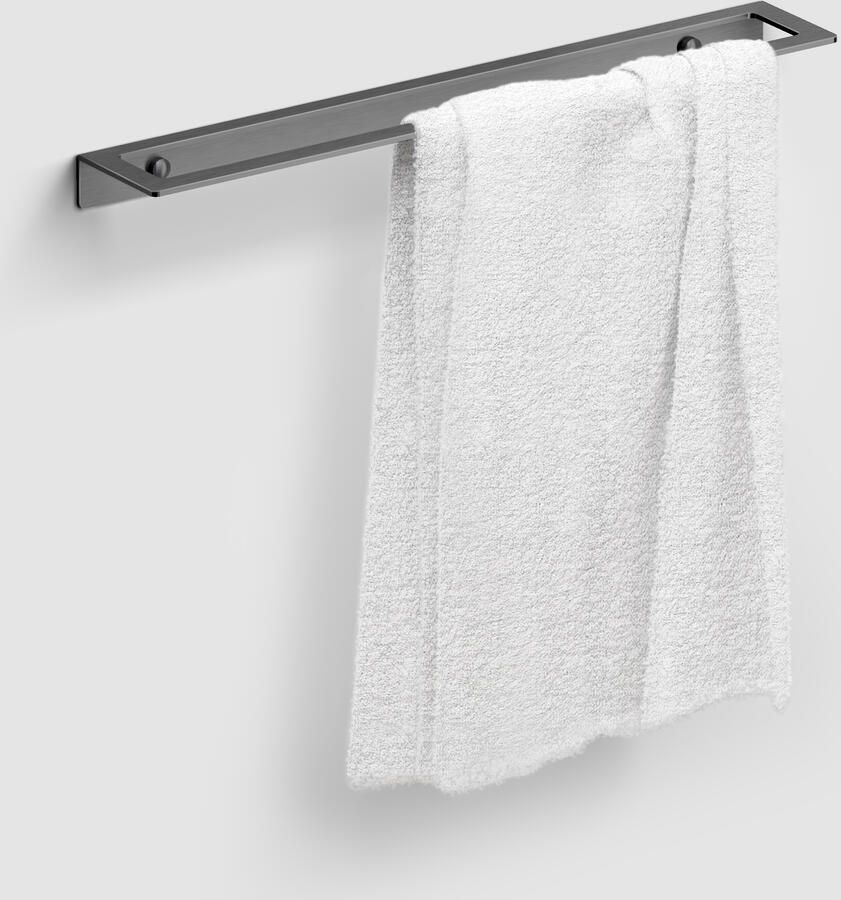 Clou Fold handdoekrek 45 cm gunmetal geborsteld PVD