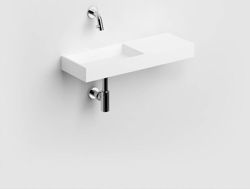Clou Mini Wash Me fontein 56cm rechts zonder plug aluite CL 03.13139
