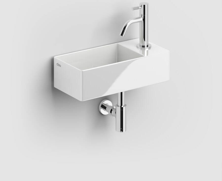 Clou New Flush 3 fontein incl. plug met kraangat wit keramiek CL 03.03430.01