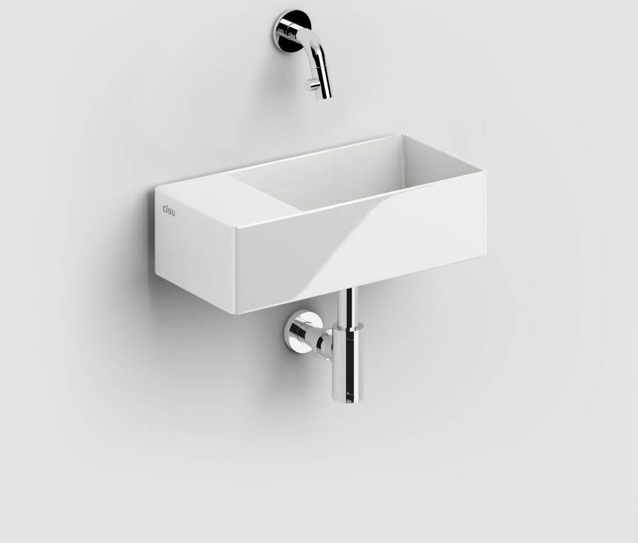 Clou New Flush 3 fontein incl. plug wit ker. voorbew. kraangat links CL 03.03432