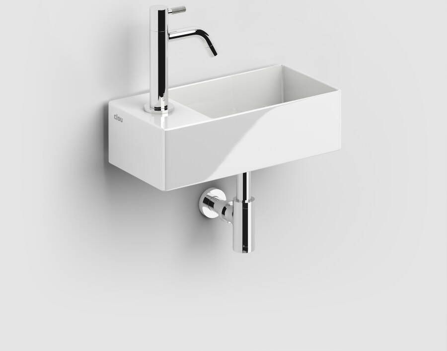 Clou New Flush 3 fontein inclusief plug wit ker. met kraangat links CL 03.03432.01