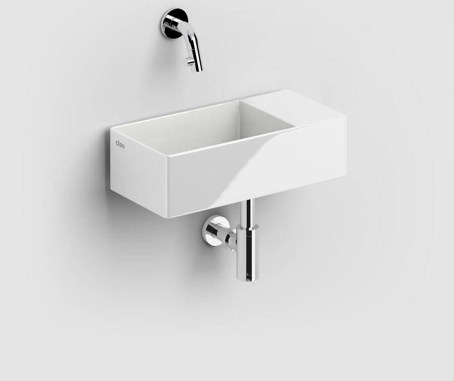 Clou New Flush 3 fontein met voorbewerkt kraangat wit keramiek CL 03.03430