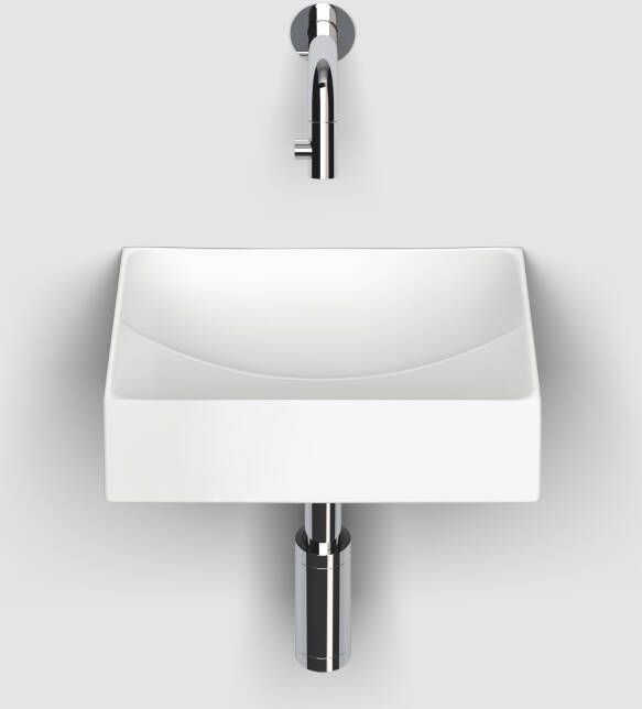 Clou Vale fontein 28 cm zonder kranenbank mat wit keramiek CL 03.02160