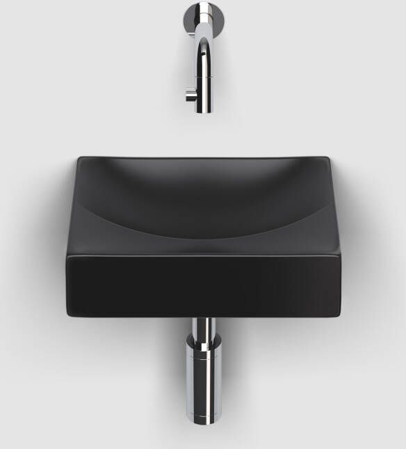 Clou Vale fontein 28 cm zonder kranenbank mat zwart keramiek CL 03.30160
