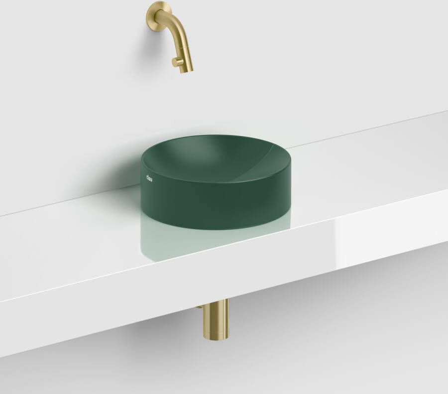 Clou Vale fontein o22 cm z.kranenbank mat pijnboom groen keram