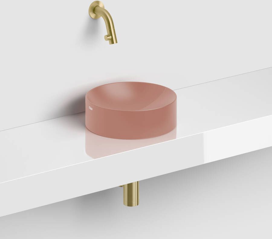Clou Vale fontein o22 cm zonder kranenbank mat roze keramiek