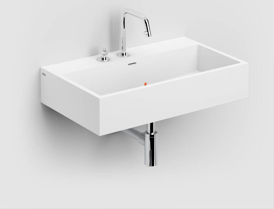 Clou Wash Me wastafel 70cm zonder plug aluite hoogte 14cm CL 02.13033