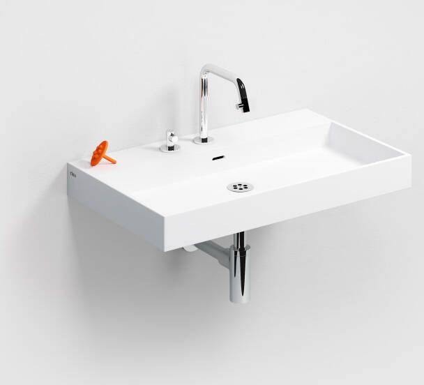 Clou Wash Me wastafel 70cm zonder plug aluite hoogte 8 cm CL 02.13032