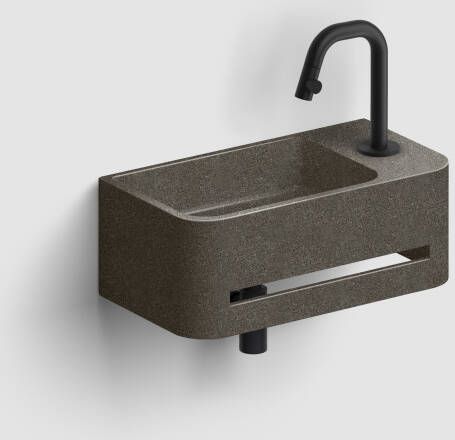 Clou InBe 9 fontein 43cm met handdoekhouder antraciet