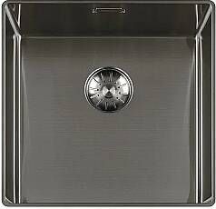 Lorreine Slim Series spoelbak 40x40cm Gun Metal 40SL1016-GUNMETAL