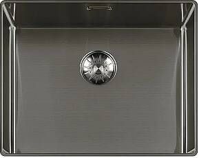 Lorreine Slim Series spoelbak 50x40cm Gun Metal 50SL1016-GUNMETAL