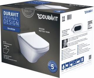 Duravit Durastyle Combipack wandcloset en closetzitting met deksel en softclose wit 45520900A1