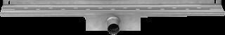 Easy Drain Compact 50 Wall douchegoot RVS m. enkele plaat RVS waterslot 50mm 70cm inb. diepte 83mm m. zijuitloop EDCOMW70050