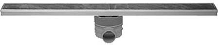 Easy Drain Tegeldrain tegelgoot RVS m. rooster RVS waterslot 30 35 50mm 9.8x100cm inb. diepte 120mm m. zijuitloop o50mm EDT1000 - Foto 2