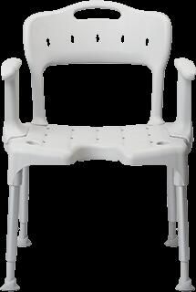 Etac Douche- toiletstoel Swift met armleggers en rugleuning 81701430