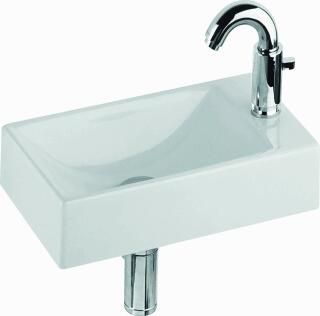 Geberit Diedro fontein 40 cm met kraangat rechts zonder overloop wit S8448000000