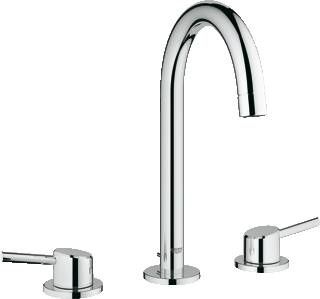 Grohe Concetto 3-gats wastafelkraan m. waste chroom 20216001