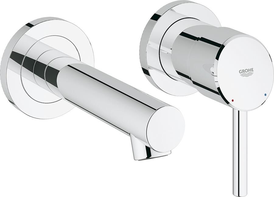 Grohe Concetto afbouwdeel voor 2-gats inbouw wandkraan met uitloop chroom 19575001 - Foto 2