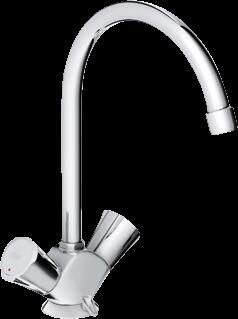 Grohe Costa L keukenkraan met hoge uitloop en kettingoog chroom 31812001