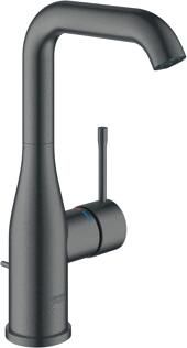 Grohe Essence New L-size wastafelkraan m draaibare uitloop m waste brushed hard graphite 32628AL1