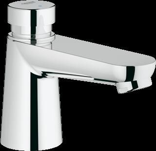 Grohe Euroeco Cosmopolitan T Fonteinkraan zelfsluitend 1 2"blauw rood chroom 36265000