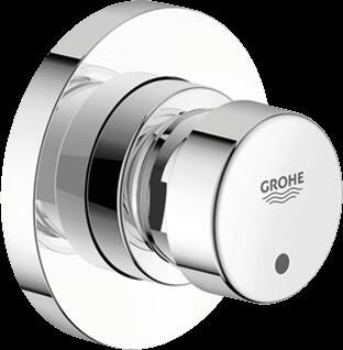 Grohe Euroeco Cosmopolitan T inbouw douchekraan zelfsluitend 1 2" blauw rood chroom 36268000