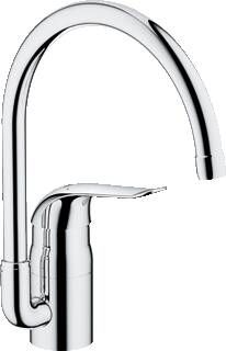 Grohe Euroeco Special keukenkraan met hoge draaibare uitloop chroom 32786000