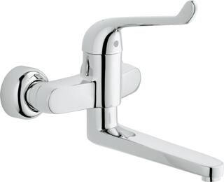 Grohe Euroeco Special wandkraan m. koppelingen draaibare uitloop sprong 25.6cm chroom 32793000