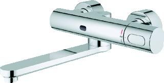 Grohe Eurosmart Cosmopolitan E wandkraan thermostatisch m. uitloop 28cm m. LongLife batterij 6V chroom 36332000 - Foto 1