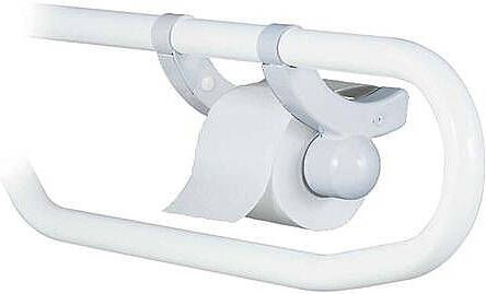 Linido Handicare toiletrolhouder met een hand te bedienen kunststof wit LI2618000602