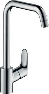 HansGrohe Focus keukenkraan m. hoge draaibare uitloop instelbaar chroom 31820000