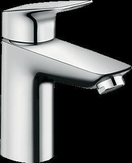 Hansgrohe Logis wastafelkraan 100 m. push open garnituur chroom 71107000