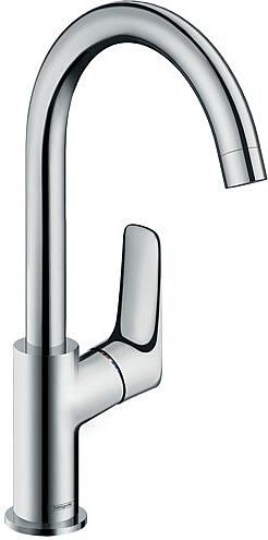 Hansgrohe Logis wastafelkraan 210 m. hoge 120gr draaibare uitloop z. waste chroom 71131000 - Foto 2