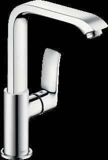 Hansgrohe Metris wastafelkraan m. hoge draaibare uitloop m. push open garnituur chroom 31187000