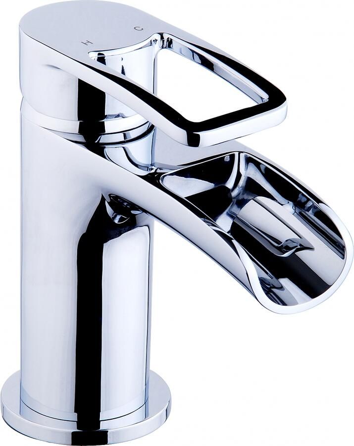 Italy Sanitair Alegra waterval wastafelmengkraan met clickwaste chroom - Foto 2