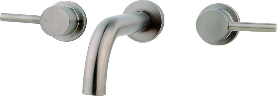 Italy Sanitair Caral 2 knops wastafel afbouwdeel geborsteld staal