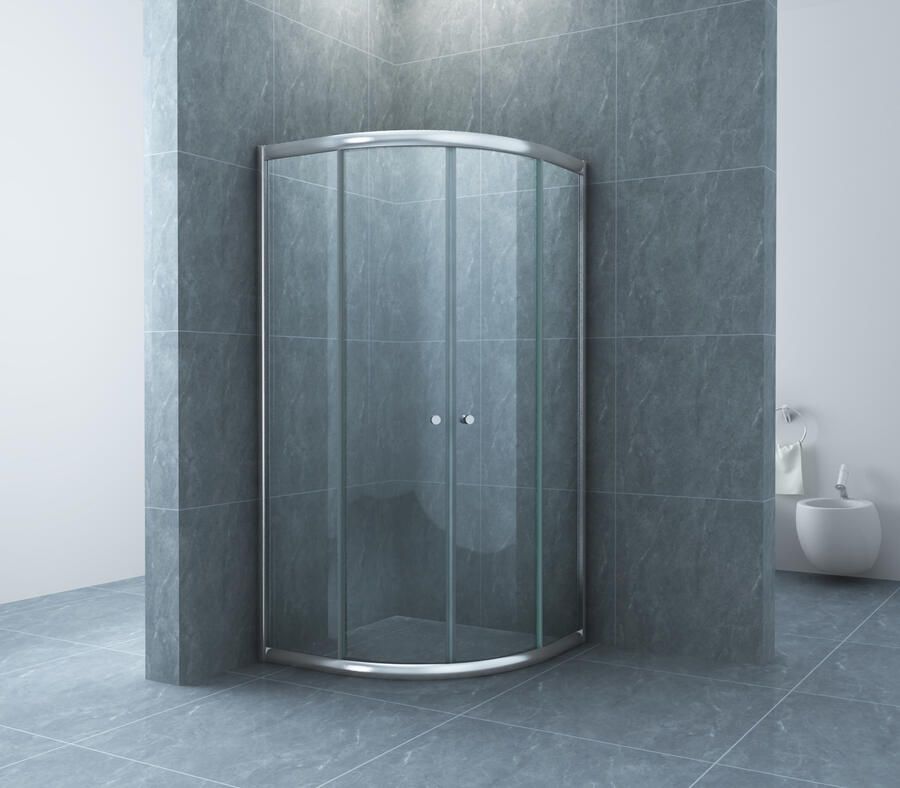 Italy Sanitair Eco 1 4 ronde douchecabine 5mm 800x800x1900 helder glas