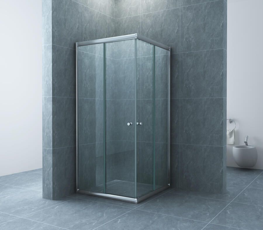 Italy Sanitair Eco hoekinstap douchecabine 5mm 800x800x1900 helder glas