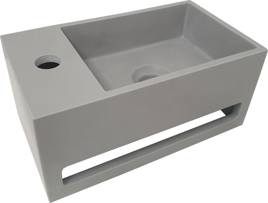 Italy Sanitair Julia fontein Solid Surface 35 x 20 x 16 cm betonlook links 36.4062