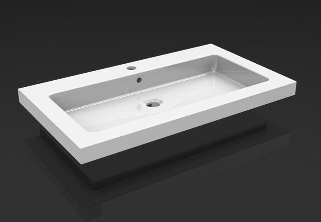 Italy Sanitair keramische meubelwastafel 60x46cm 1 kraangat