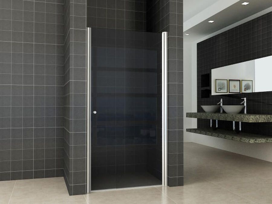 Italy Sanitair nisdeur met profiel 1000x2020 8mm NANO rookglas