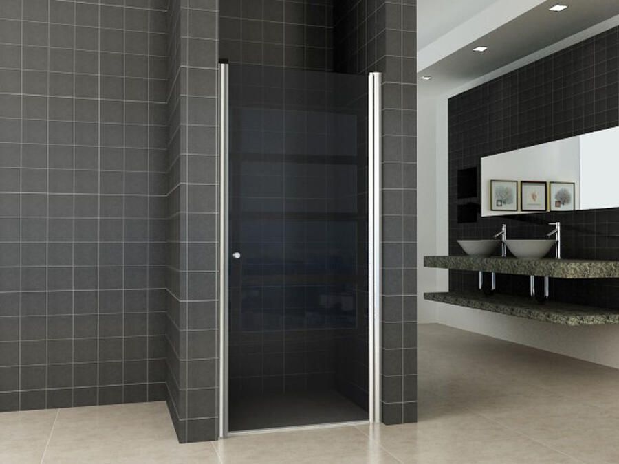 Italy Sanitair nisdeur met profiel 900x2020 8mm NANO rookglas